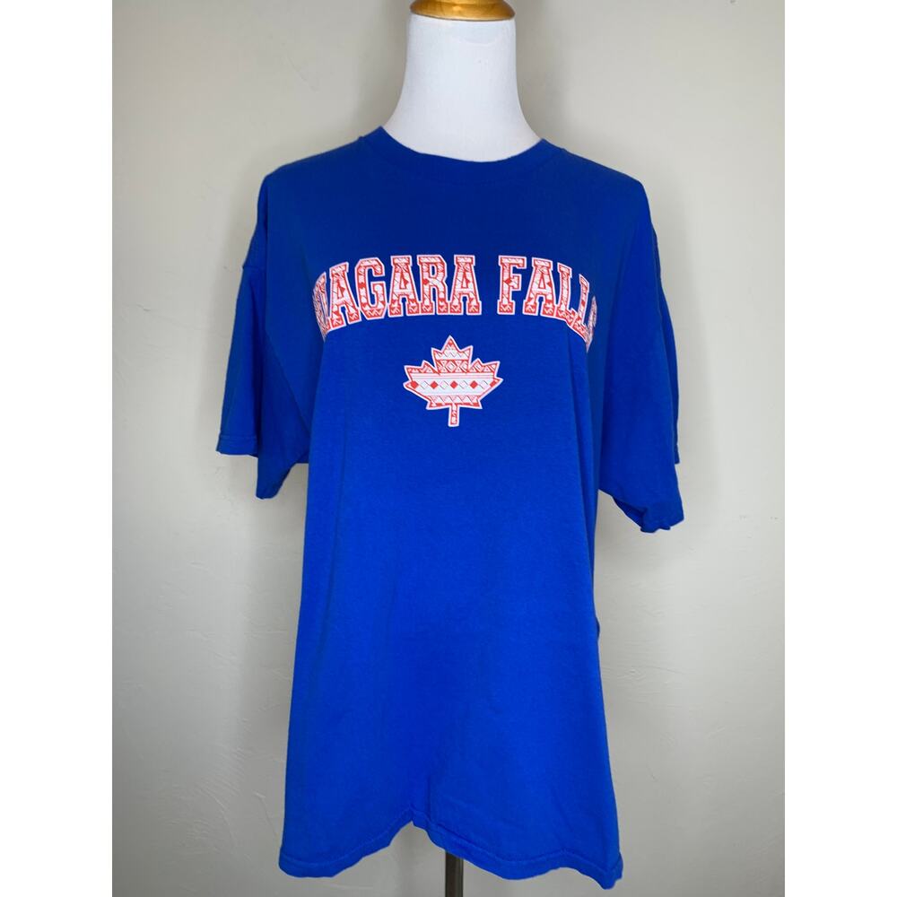 Niagara Falls Blue Red White Graphic Tee T Shirt Sz XL